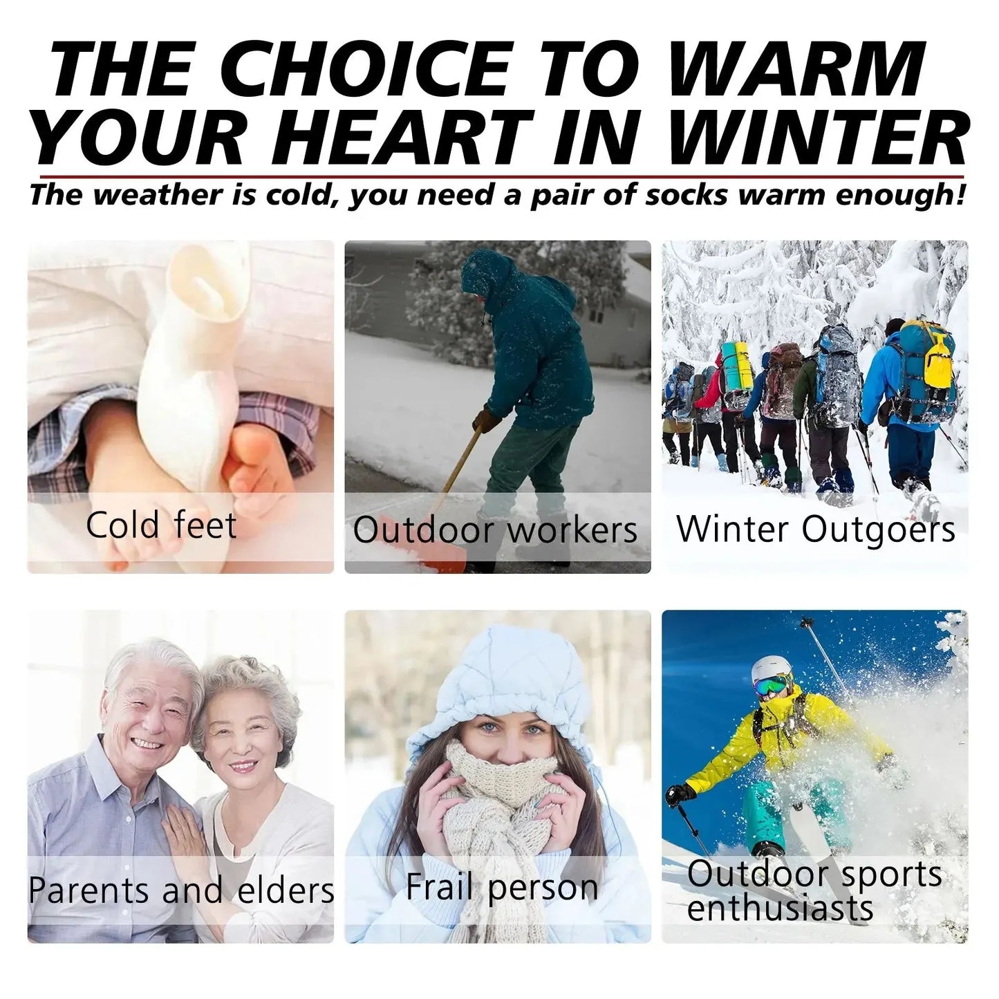 5 Pairs Self Heating Socks