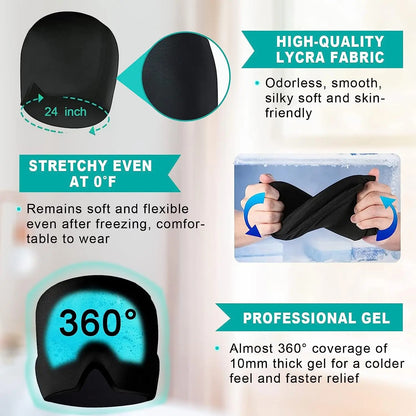 Hot and Cold Gel Therapy Headache Migraine Relief Cap